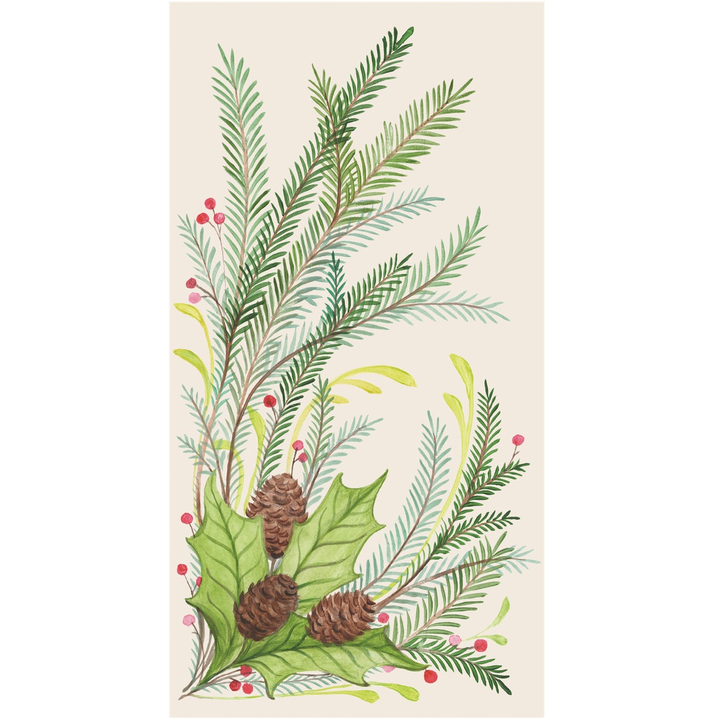 Christmas Sprigs Guest Napkin