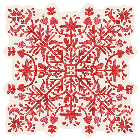 Die-cut Fair Isle Snowflake Placemat (12 pack)