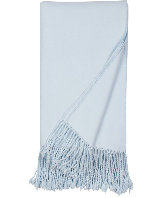 Luxxe Fringe Throw-Baby Blue