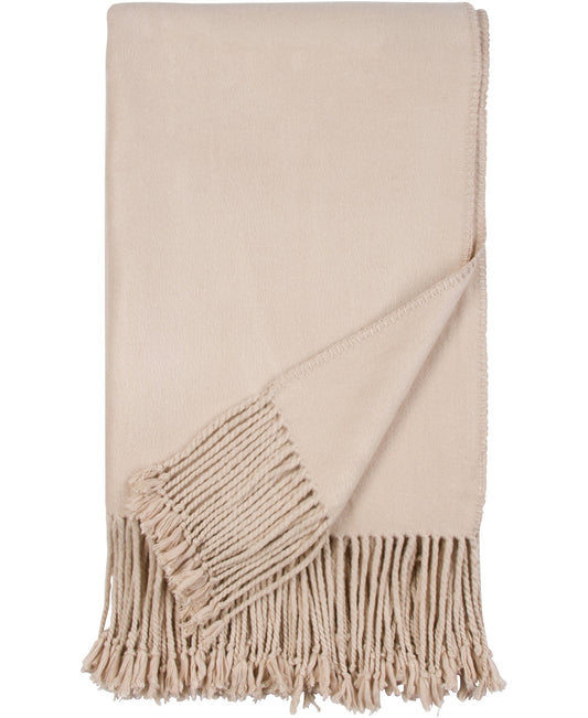 Luxxe Fringe Throw- Nude