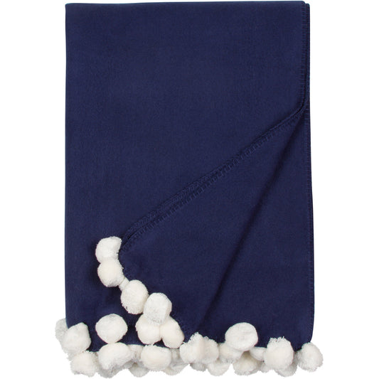 Luxxe Indigo/Ivory Pom Pom