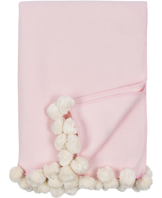 Luxxe Pom Pom Pink/Ivory Throw