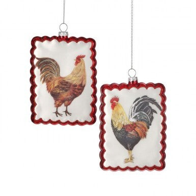 5.5" GLS ROOSTER ORNAMENT