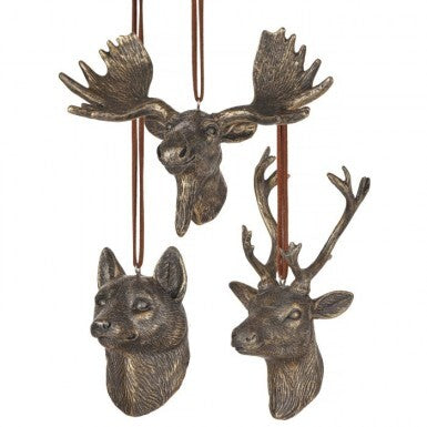 3.5-5.5" RESIN HIGHLAND ANIMAL ORNAMENT
