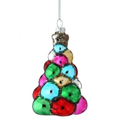 4" GLASS BAUBLE TREE ORNAMENT