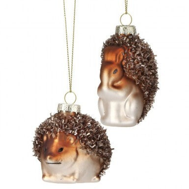 3" GLASS WINTER FOREST ORNAMENT