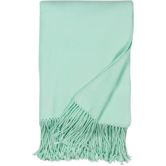 Luxxe Fringe Sea Foam Throw