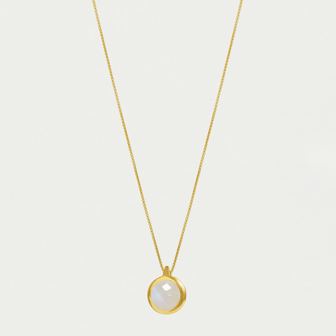 Ipanema Gemstone Gold Pendant Stone: Moonstone/Tanzanite (MIdnight Blue)