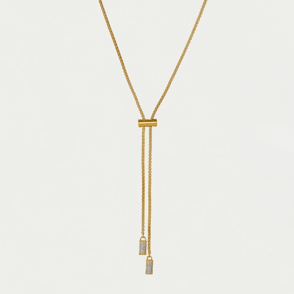 Juliette Pavé Lariat Necklace