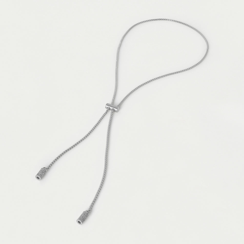 Juliette Pavé Lariat Necklace