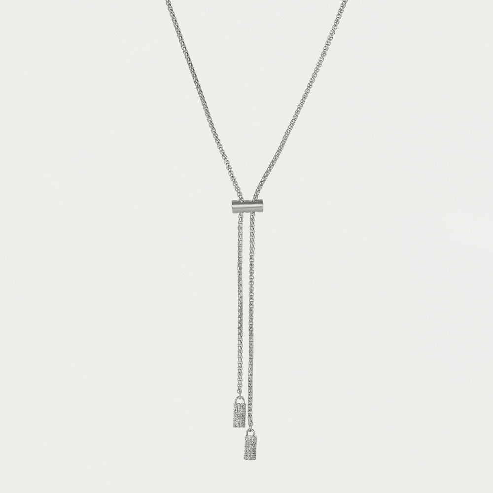 Juliette Pavé Lariat Necklace