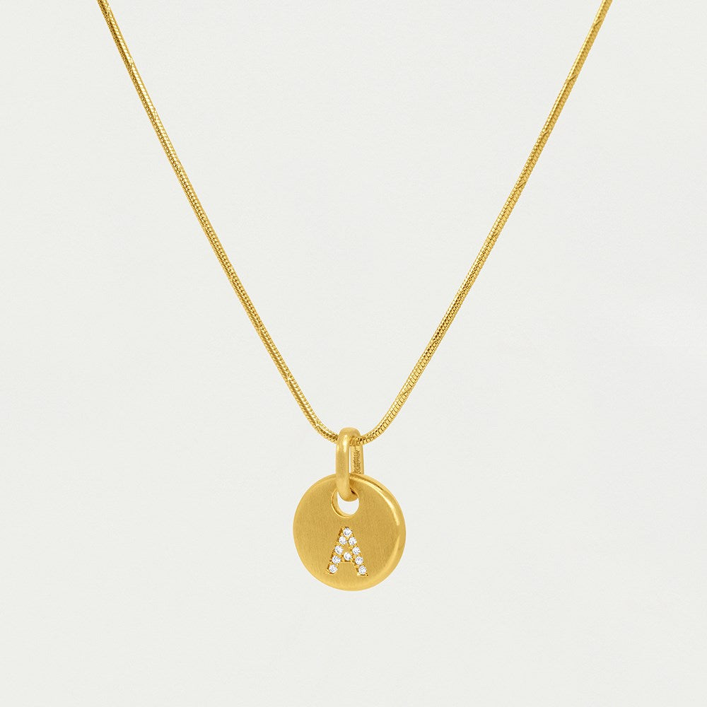 Pave Initial A Pendant Necklace