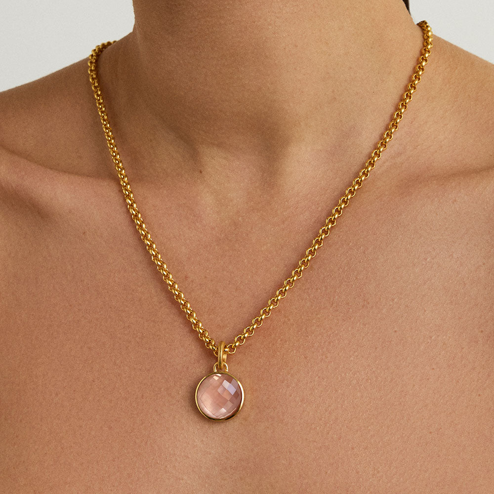 Signature Pendant Necklace - Iridescent Blush