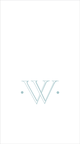 Caspari Antique Initial -W-Robin's Egg-Paper Linen Boxed Guest Towels