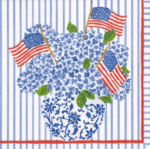Flags & Hydrangeas Napkins