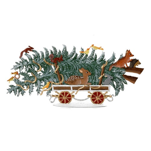 Train Car w/Pine & Animals