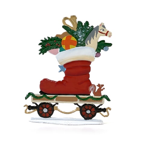 Train Car with Santa's Boot, painted