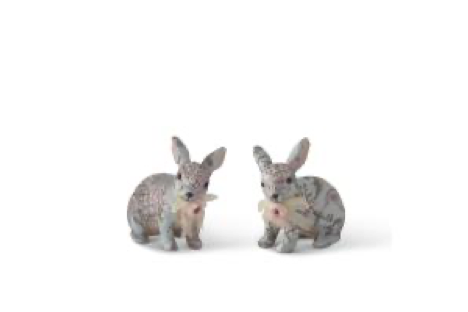 Blue Floral Patterned Easter Bunny