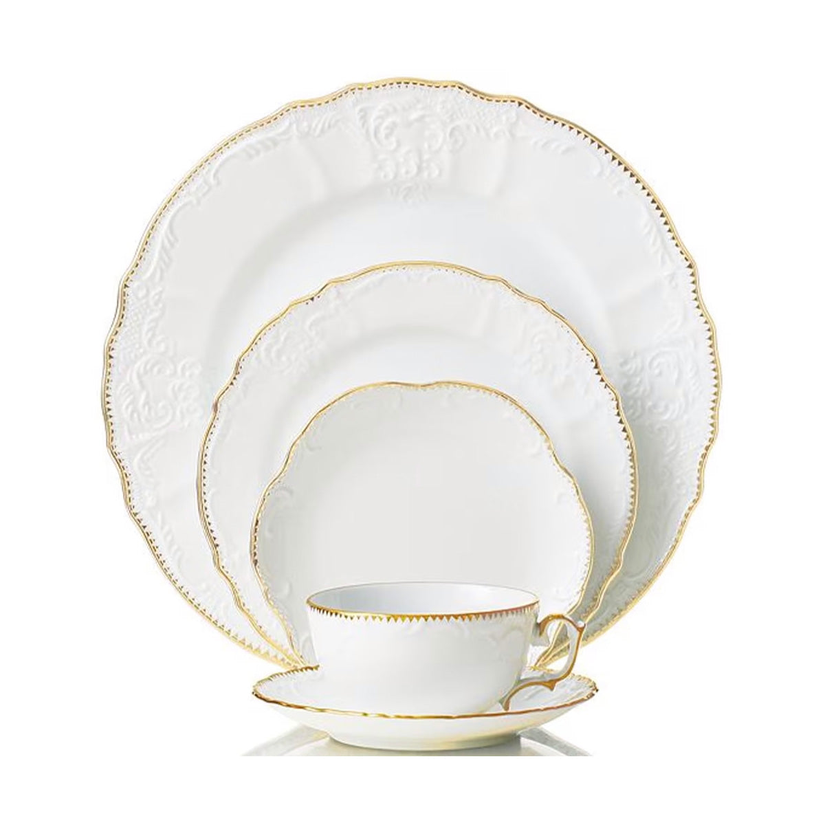 Simply Anna White & Gold - Rim Soup Bowl