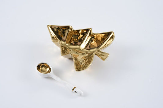 Get Gifty The Xmas Tree Set w/spoon Gold