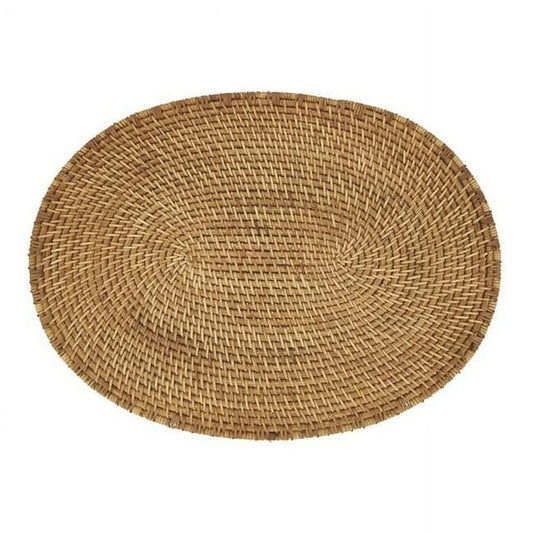 Woven Rattan Placemat Set of 4 - Caramel