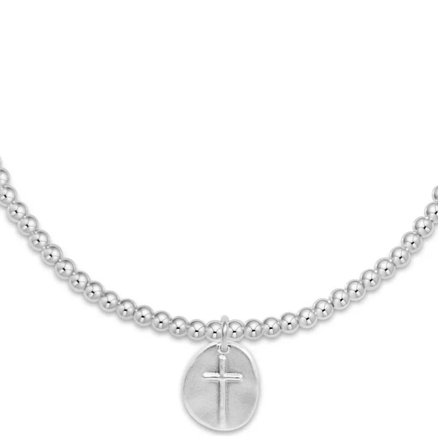 17" Choker Classic Sterling 2mm Bead - Inspire Small Sterling Charm Necklace