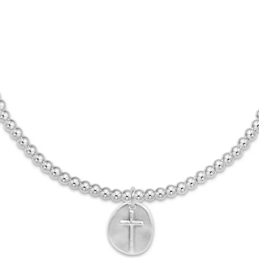 17" Choker Classic Sterling 2mm Bead - Inspire Small Sterling Charm Necklace