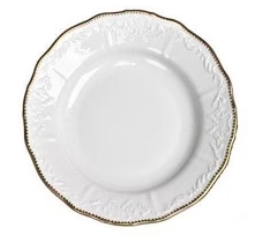 Simply Anna White & Gold - Rim Soup Bowl