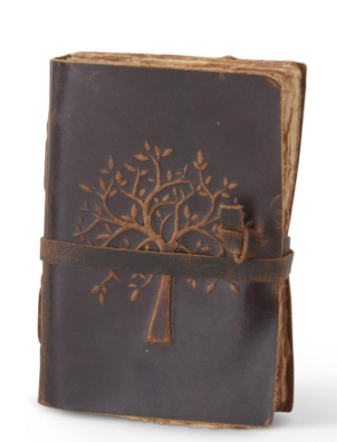 Leather Tree Embossed Handcrafted Deckle Edge Journal