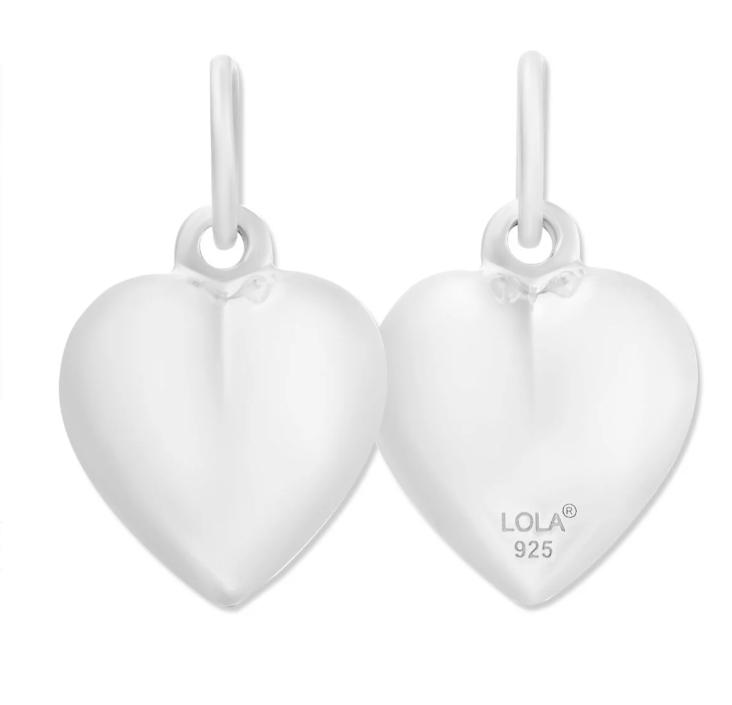 Puffy Heart Silver Tag/Pendant