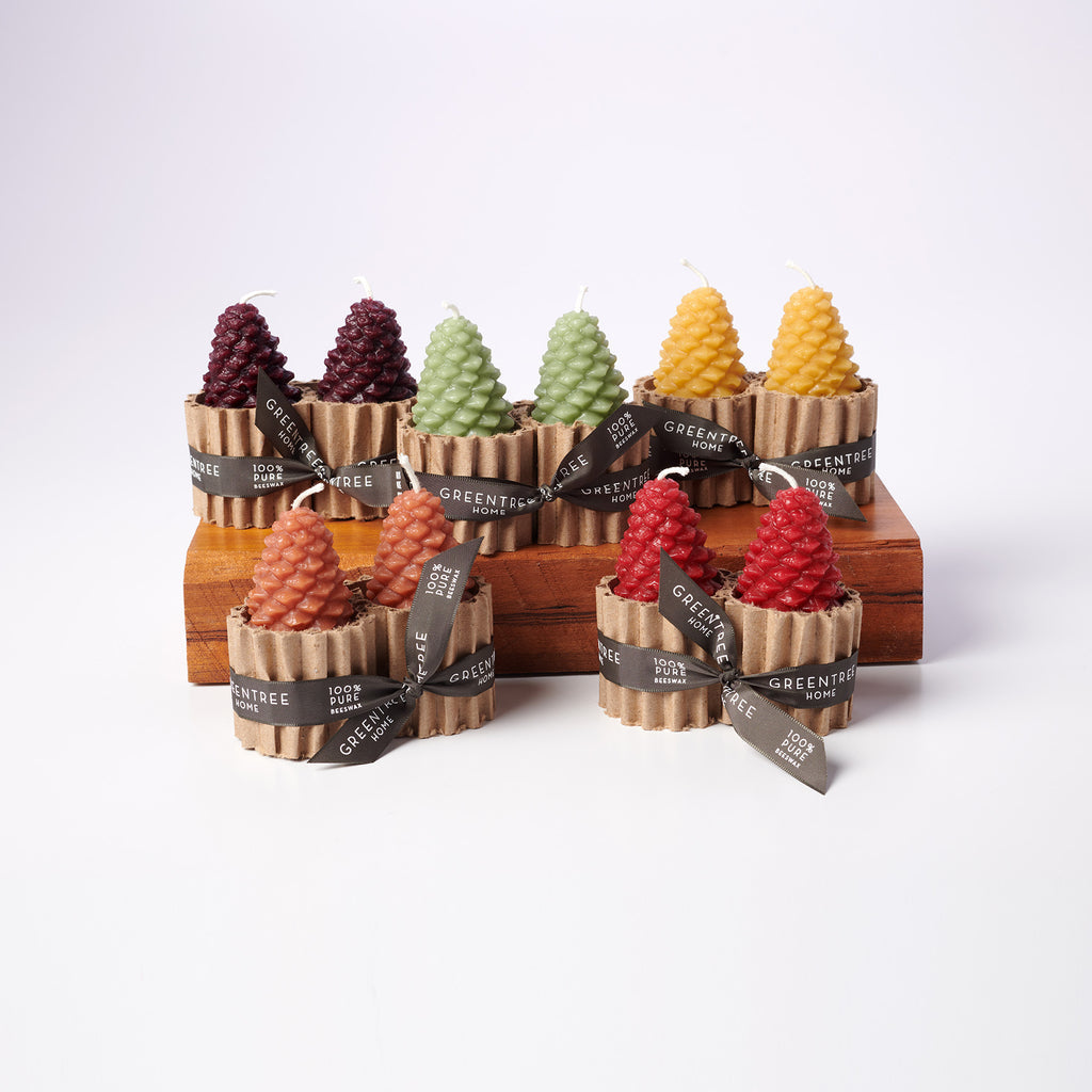 Small Pine Cones Candle (set of 2)