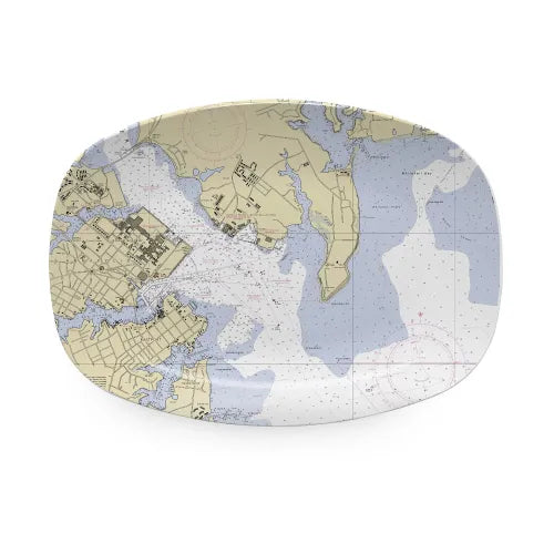 Annapolis Chart Platter TRAYchic