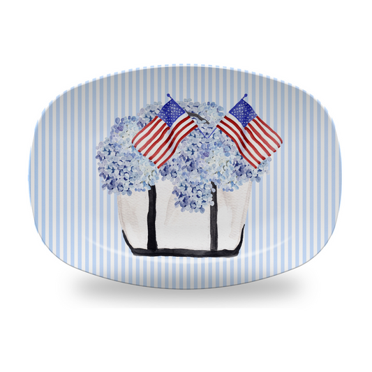 Patriotic Summer Tote TrayChic Platter