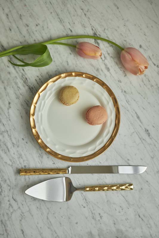 Truro Gold Cake Knife & Server