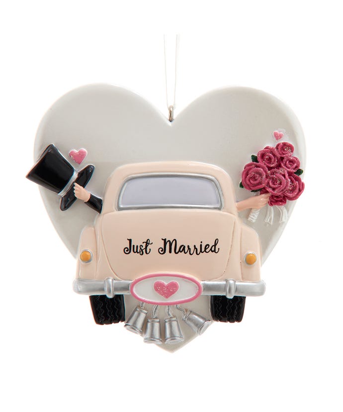 Resin Wedding Car Ornament 3.5 in