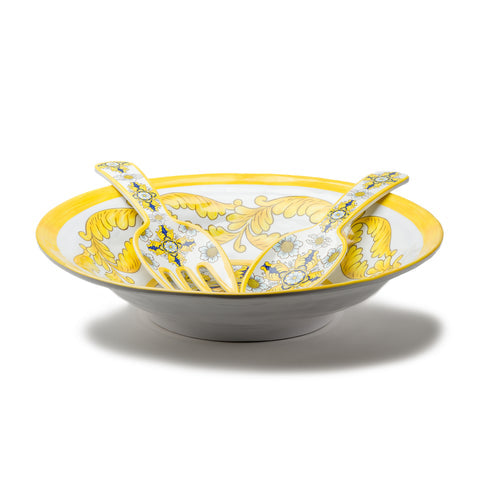 Barocco 16" Salad Bowl & Servers Set