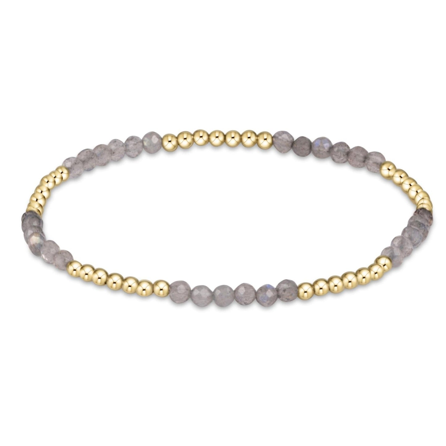 Blissful Pattern 2.5mm Bead Bracelet - Amethyst