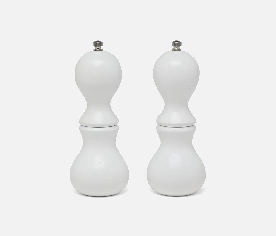 Benoit White Lacquer Salt & Pepper Grinder