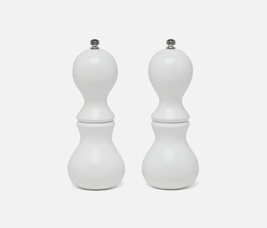 Benoit White Lacquer Salt & Pepper Grinder