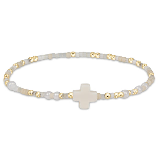 egirl Hope Unwritten Signature Cross Bracelet - Call me on my Shellphone