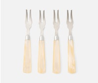 Colson Appetizer Fork, Ivory/Polished Silver