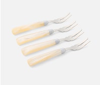 Colson Appetizer Fork, Ivory/Polished Silver