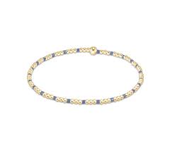 Hope Sincerity Pattern 2mm Bead Bracelet - Bright Blue
