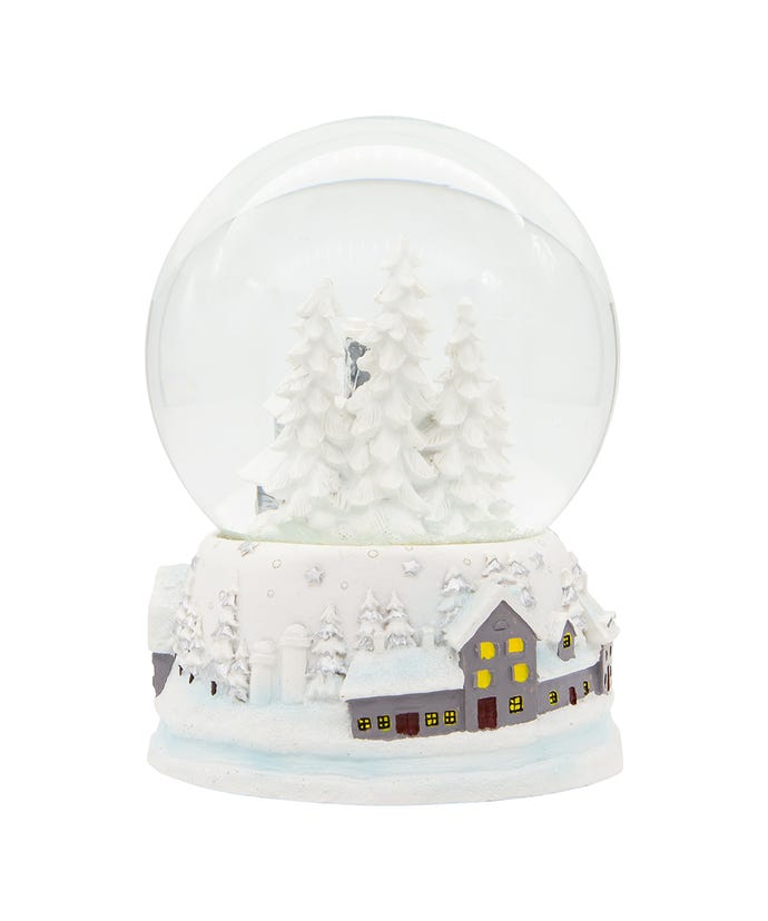 Musical Snowy House Water Globe, Wind-Up
