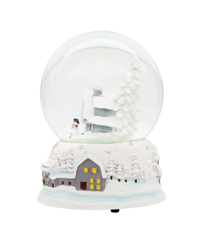 Musical Snowy House Water Globe, Wind-Up