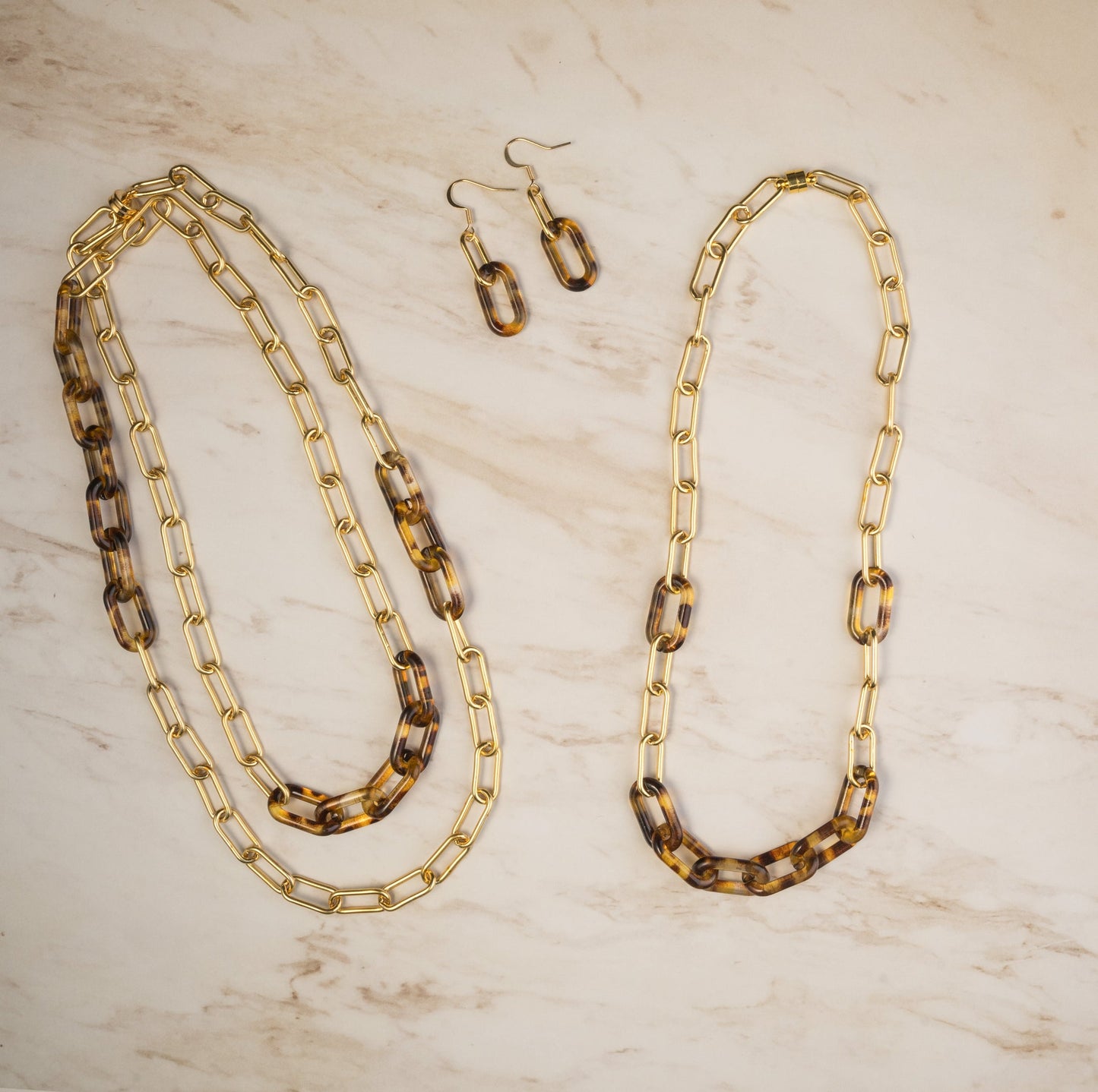Gold Paperclip, Tortoise Chain Choker