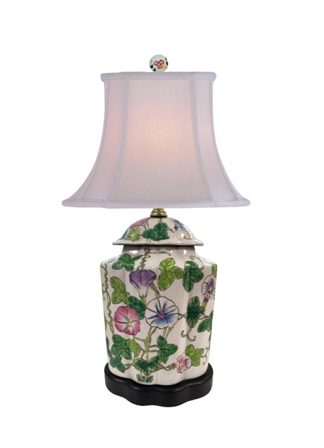 HAND PAINTED PORCELAIN TEAJAR LAMP
