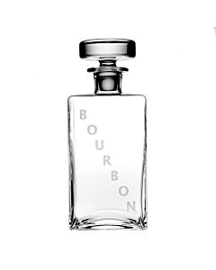 Lillian Square Decanter w/stop-Bourbon