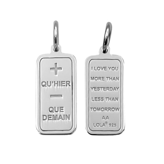Love Poem Tag Pendant