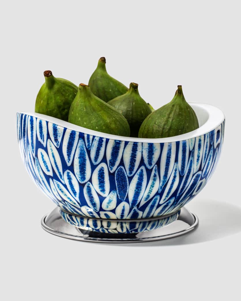 Blue Almendro Accent Bowl/Base